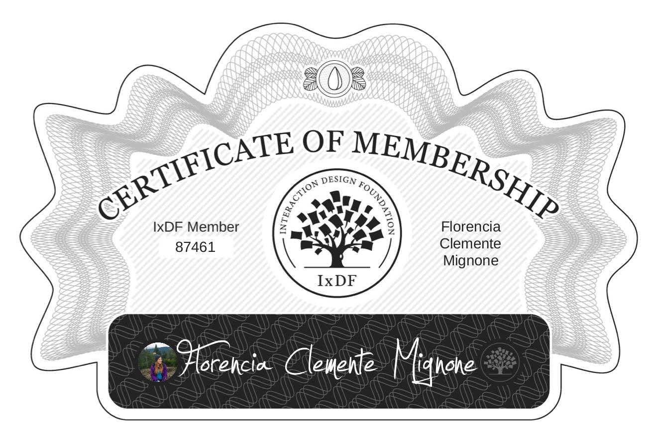 Certificate of Membership – Florencia Clemente Mignone