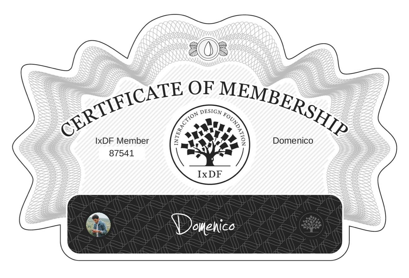 Certificate of Membership – Domenico