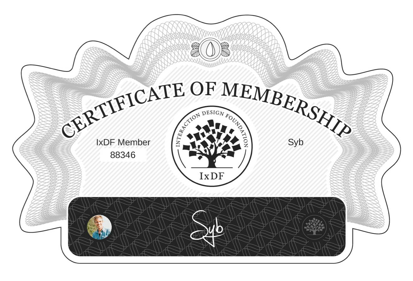 Certificate of Membership – Syb