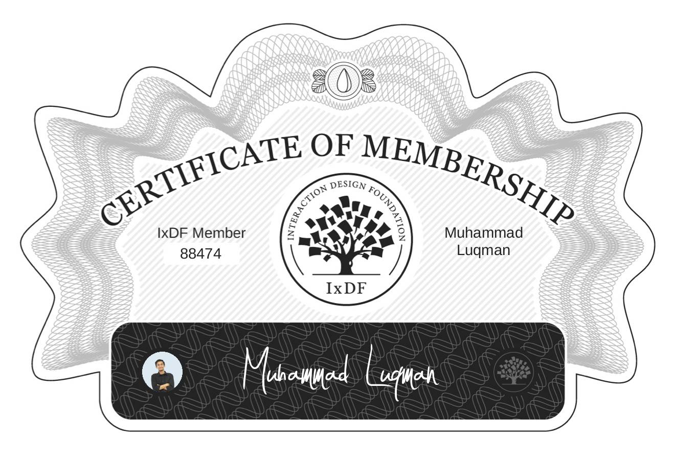 Certificate of Membership – Muhammad Luqman