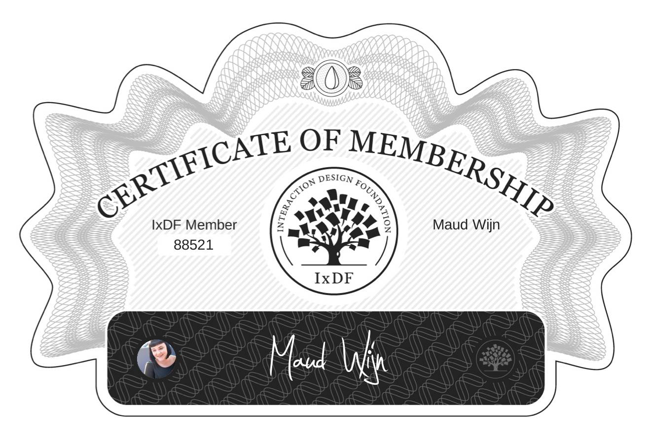Certificate of Membership – Maud Wijn