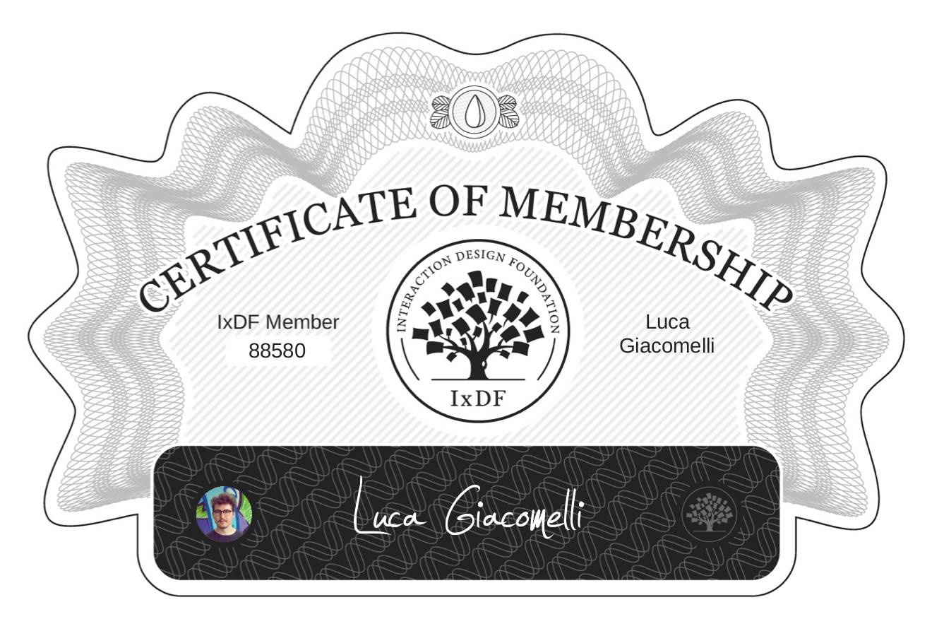 Certificate of Membership – Luca Giacomelli