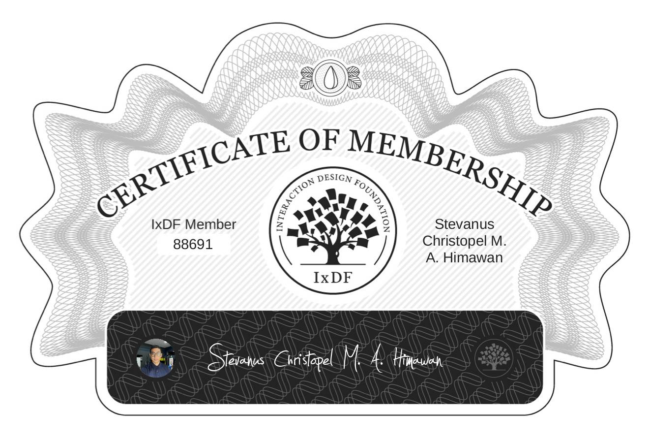 Certificate of Membership – Stevanus Christopel M. A. Himawan