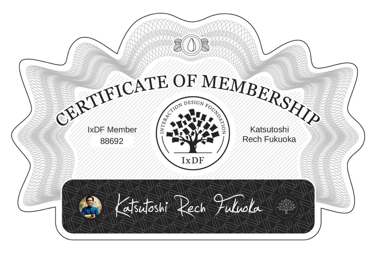 Certificate of Membership – Katsutoshi Rech Fukuoka