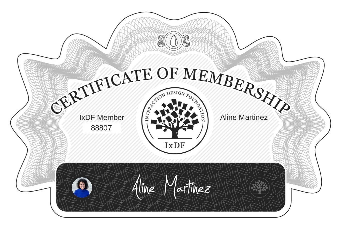 Certificate of Membership – Aline Martinez
