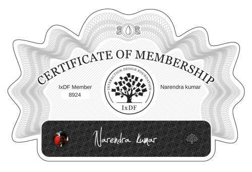 Certificate of Membership – Narendra kumar