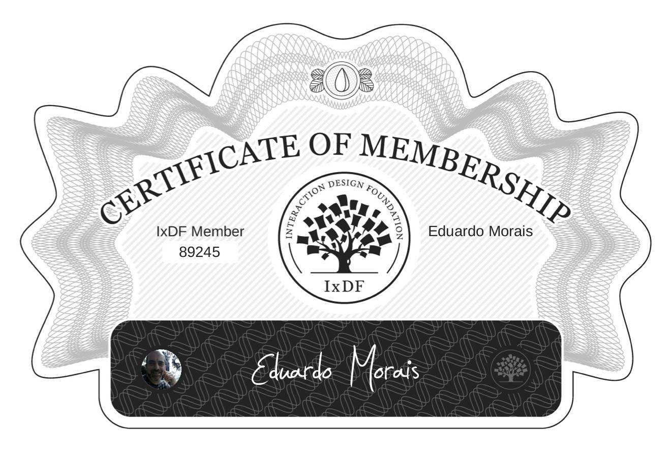 Certificate of Membership – Eduardo Morais