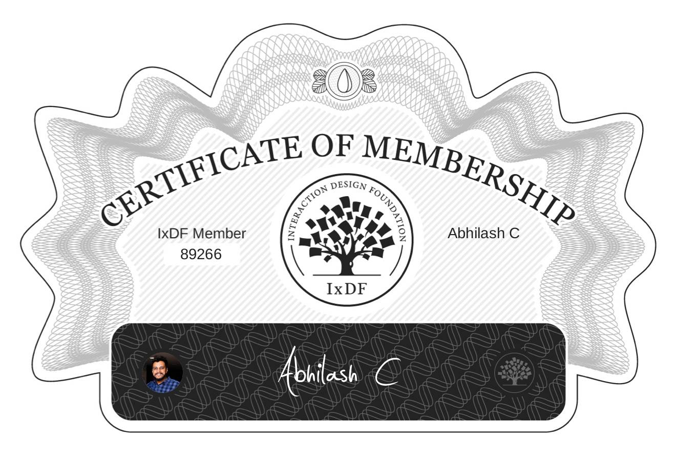 Certificate of Membership – Abhilash C