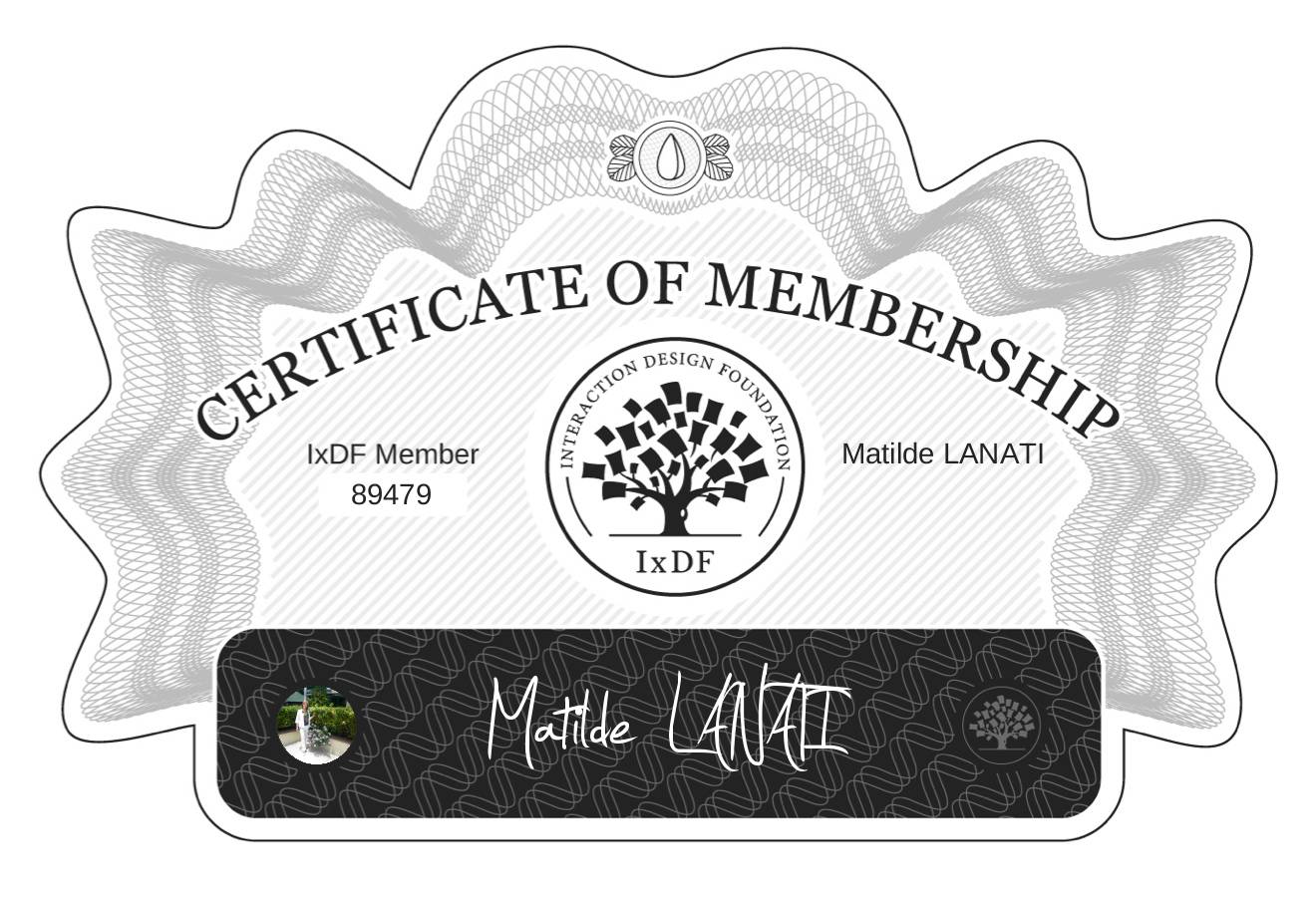 Certificate of Membership – Matilde LANATI