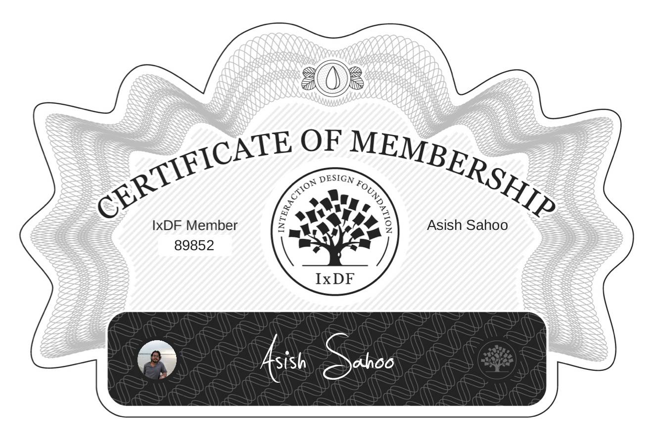 Certificate of Membership – Asish Sahoo
