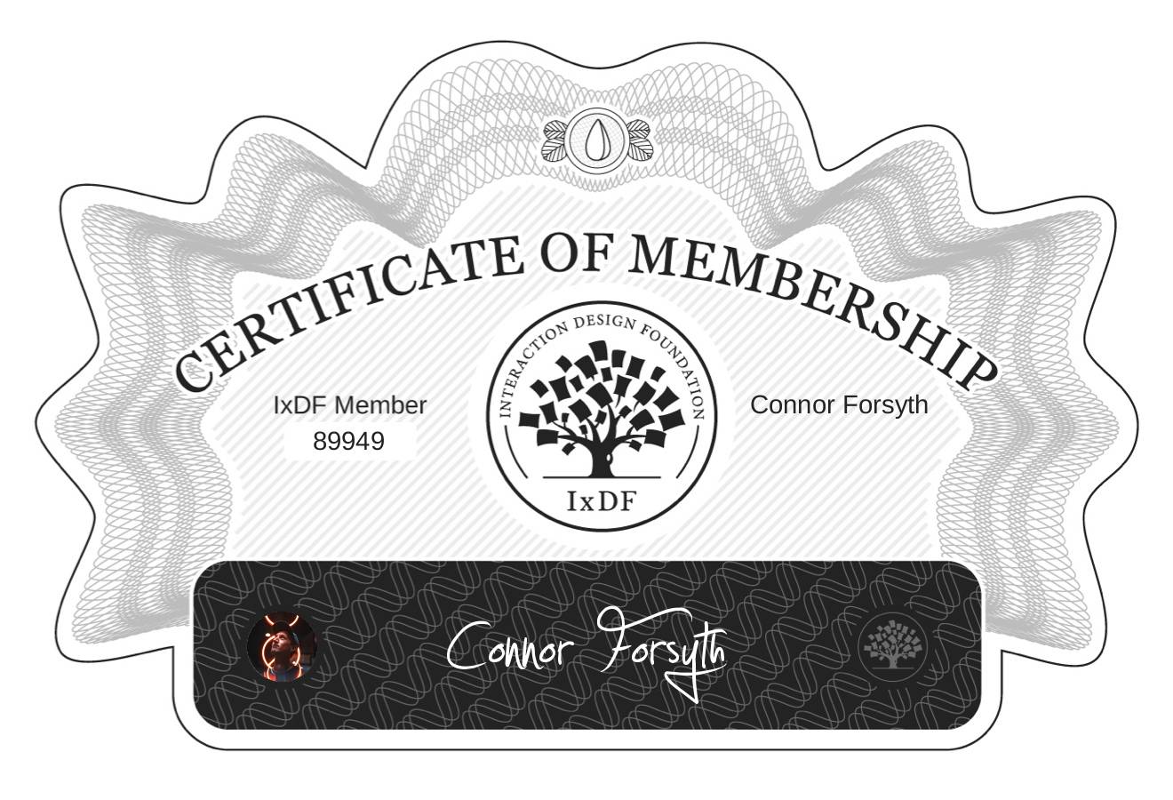Certificate of Membership – Connor Forsyth