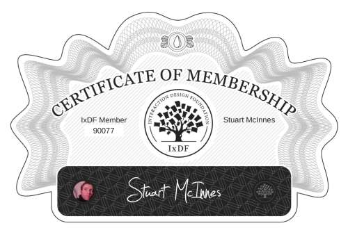 Certificate of Membership – Stuart McInnes