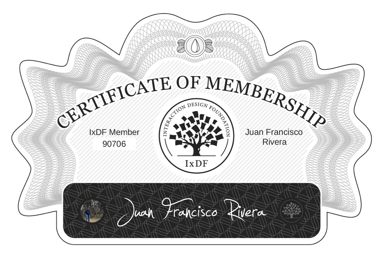 Certificate of Membership – Juan Francisco Rivera