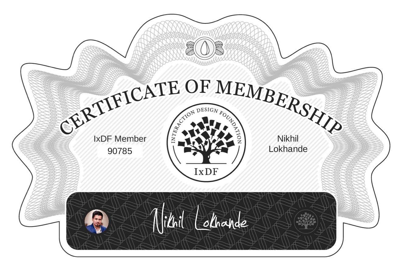 Certificate of Membership – Nikhil Lokhande