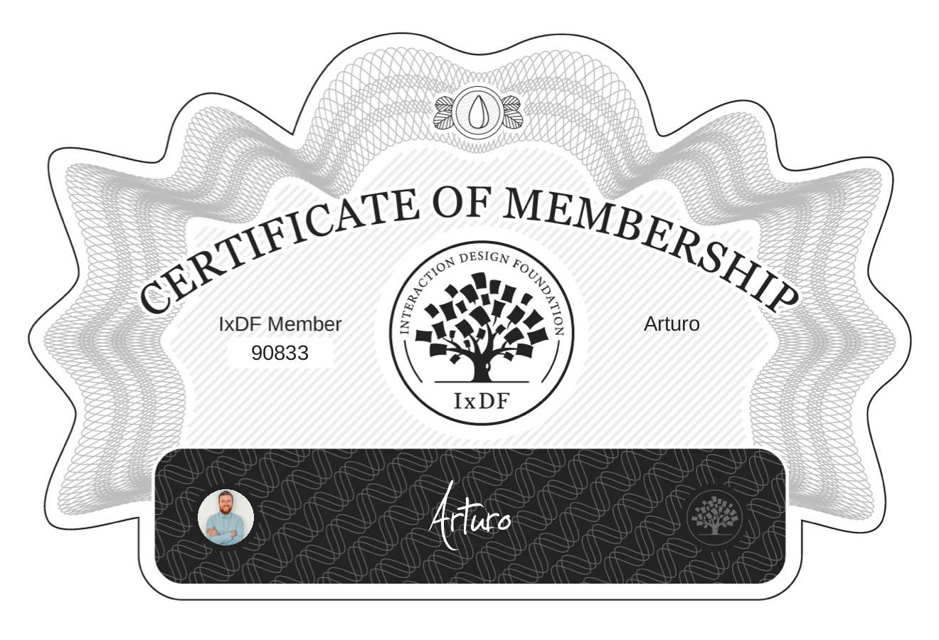 Certificate of Membership – Arturo