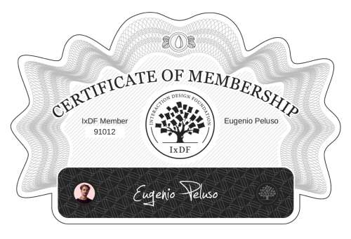 Certificate of Membership – Eugenio Peluso