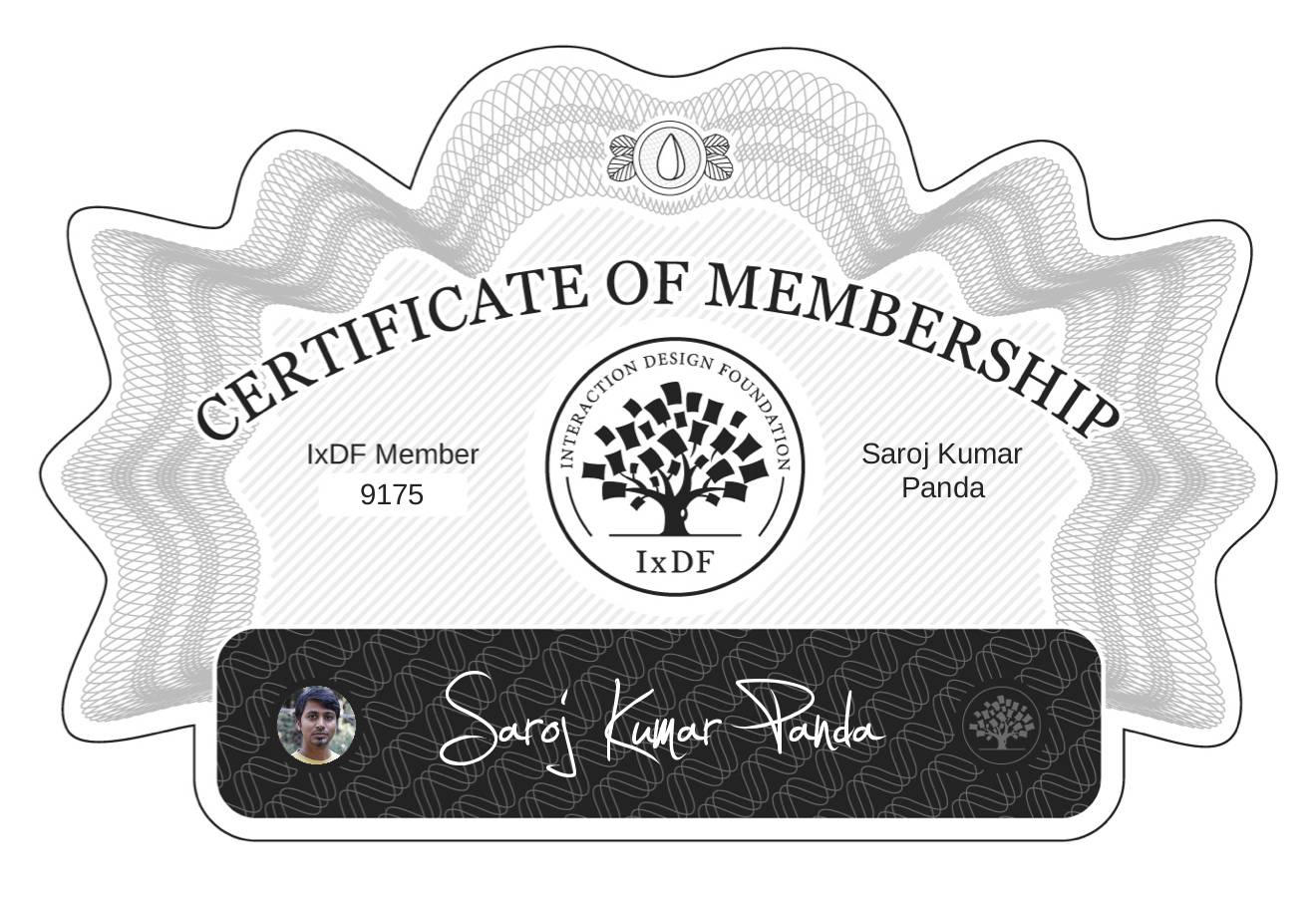 Certificate of Membership – Saroj Kumar Panda
