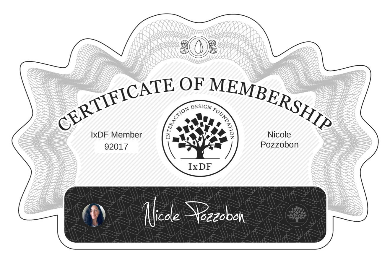 Certificate of Membership – Nicole Pozzobon