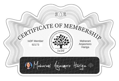 Certificate of Membership – Maharani Anjasmoro Hariga