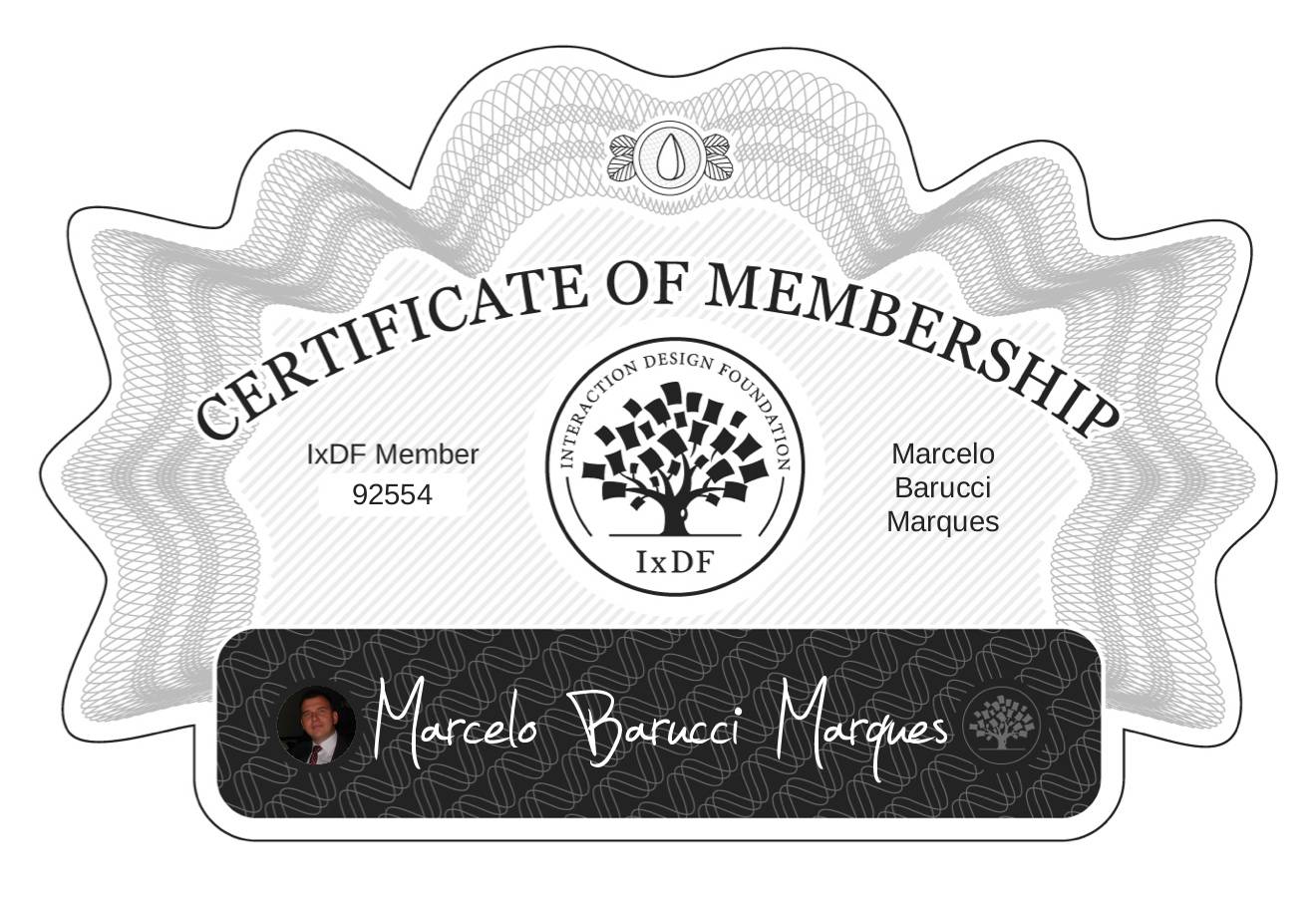 Certificate of Membership – Marcelo Barucci Marques