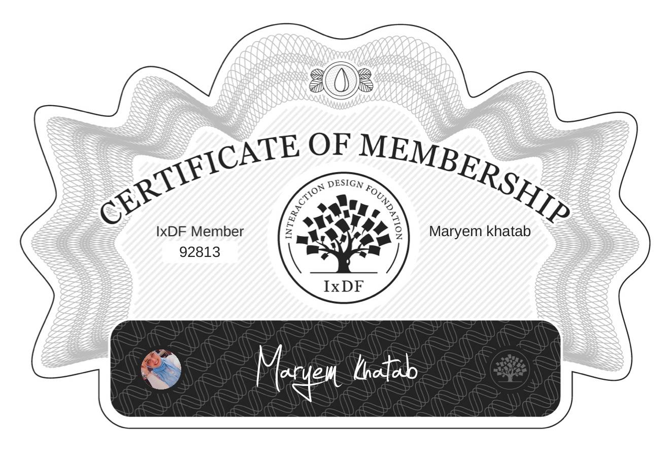 Certificate of Membership – Maryem khatab