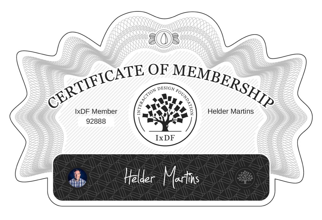 Certificate of Membership – Helder Martins