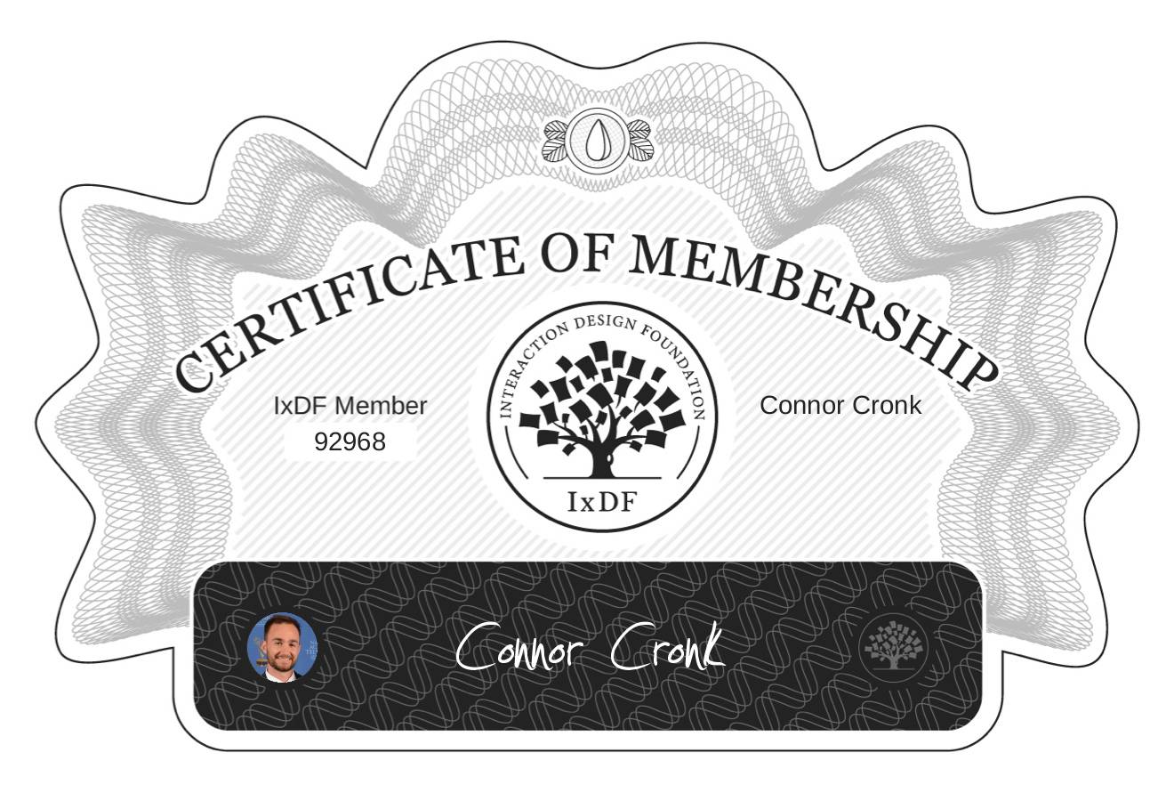 Certificate of Membership – Connor Cronk