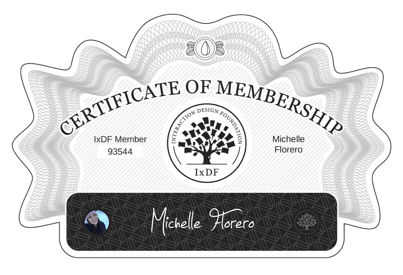Certificate of Membership – Michelle Florero