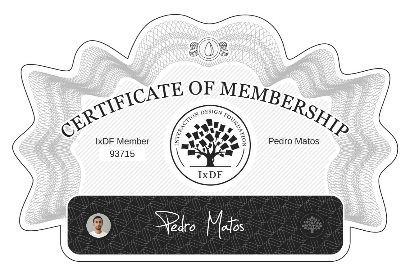 Certificate of Membership – Pedro Matos