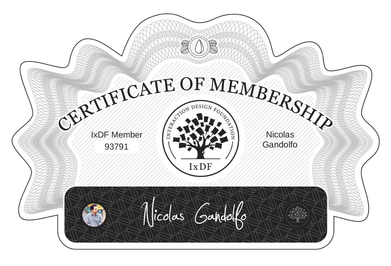 Certificate of Membership – Nicolás Gandolfo