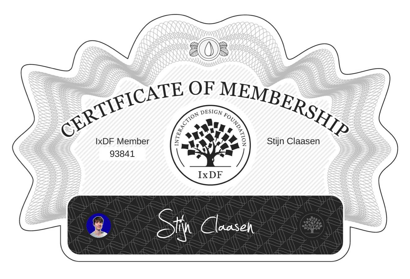 Certificate of Membership – Stijn Claasen
