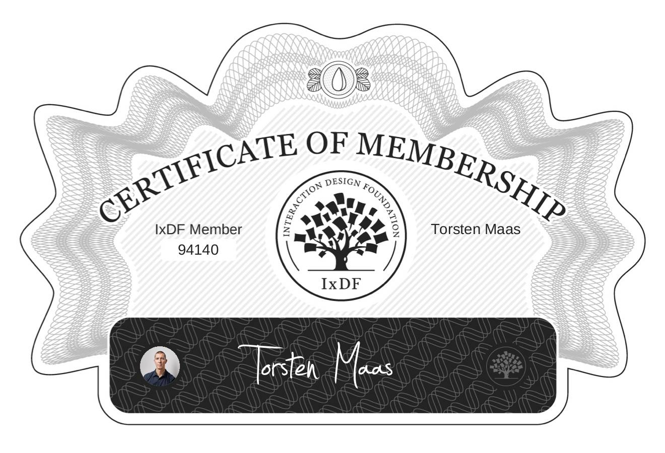 Certificate of Membership – Torsten Maas