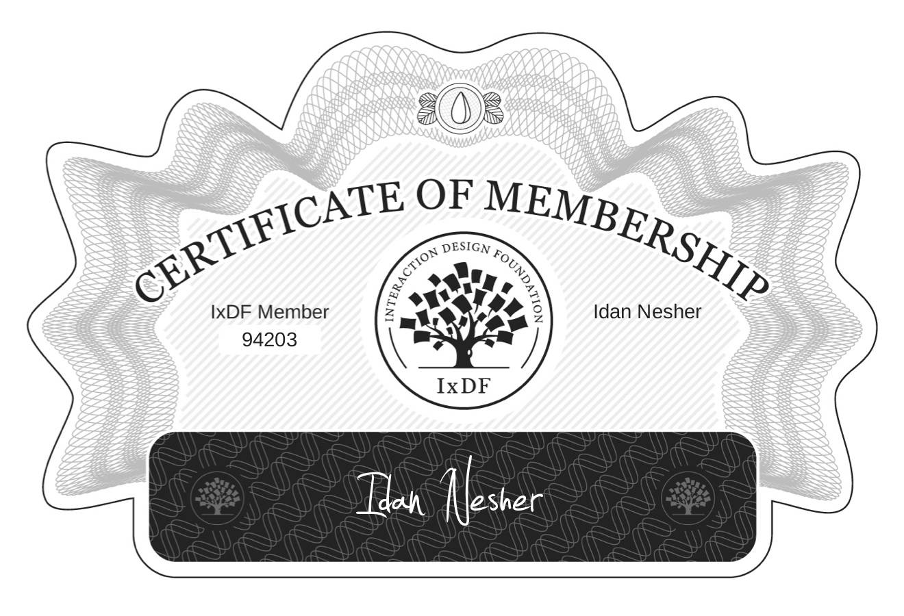 Certificate of Membership – Idan Nesher