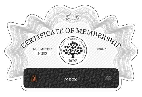 Certificate of Membership – robbie