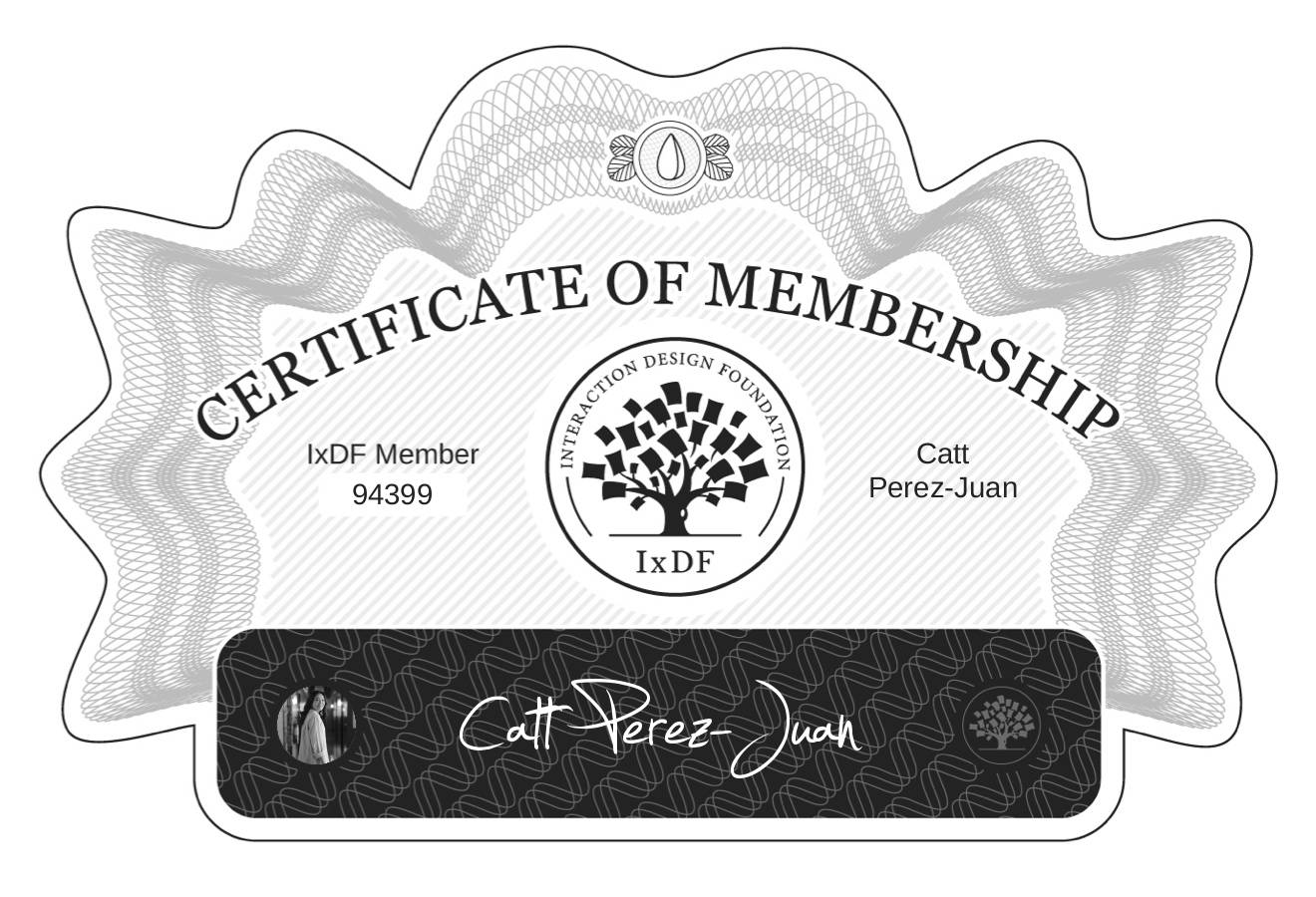 Certificate of Membership – Catt Perez-Juan