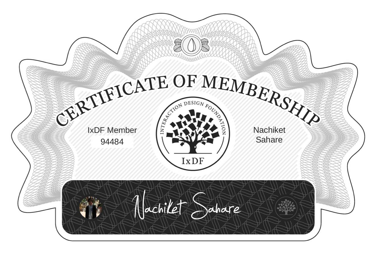 Certificate of Membership – Nachiket Sahare