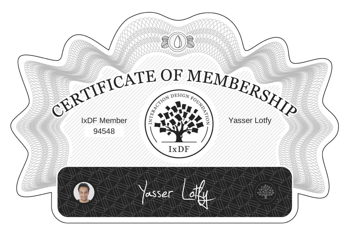 Certificate of Membership – Yasser Lotfy