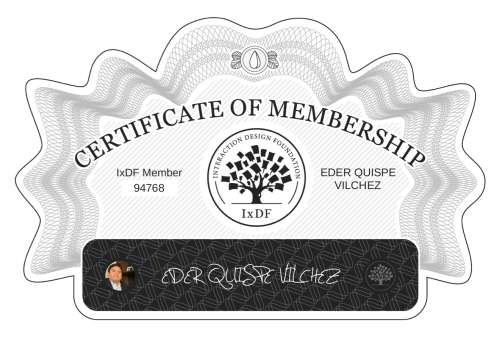 Certificate of Membership – EDER QUISPE VILCHEZ