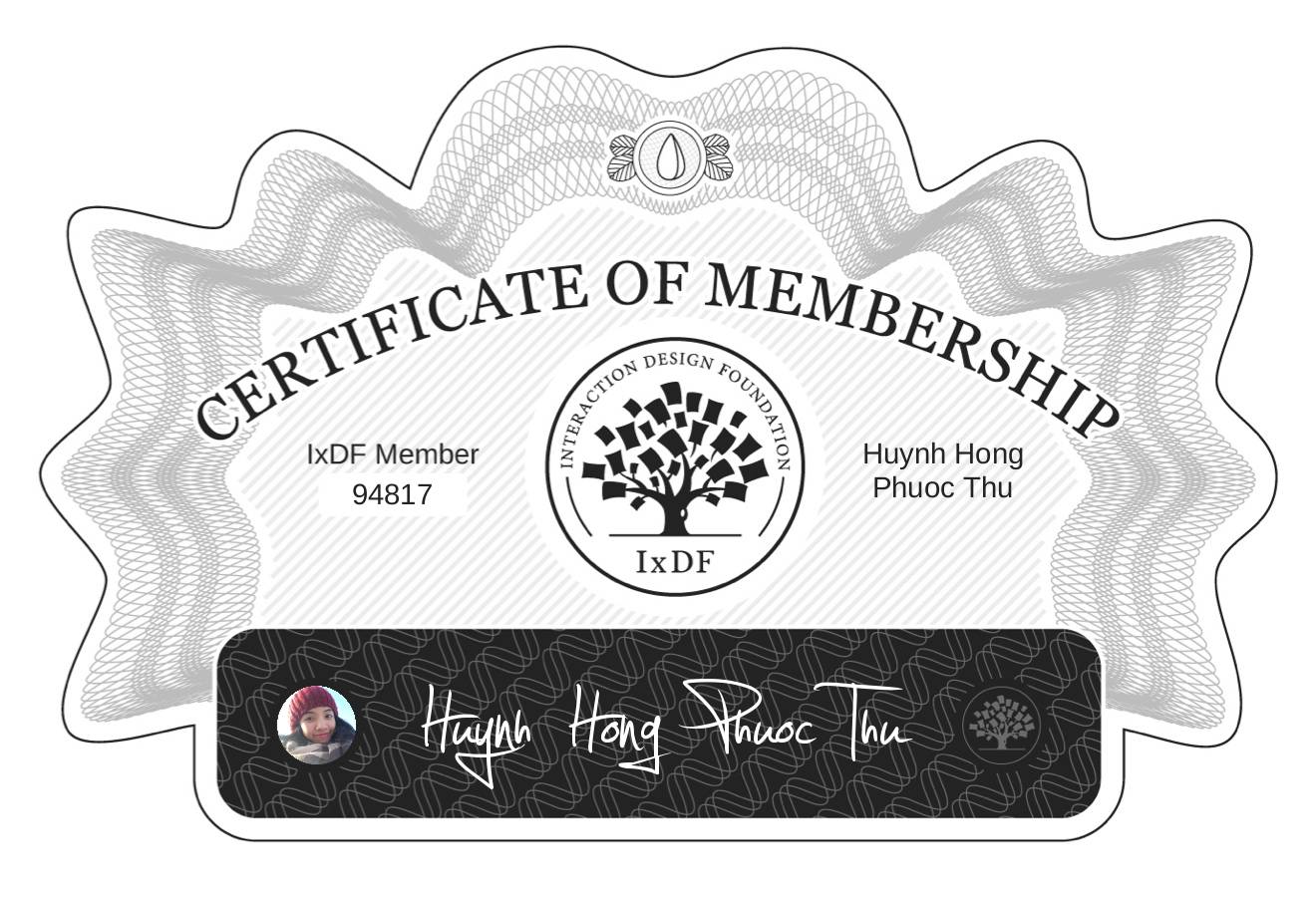 Certificate of Membership – Huynh Hong Phuoc Thu
