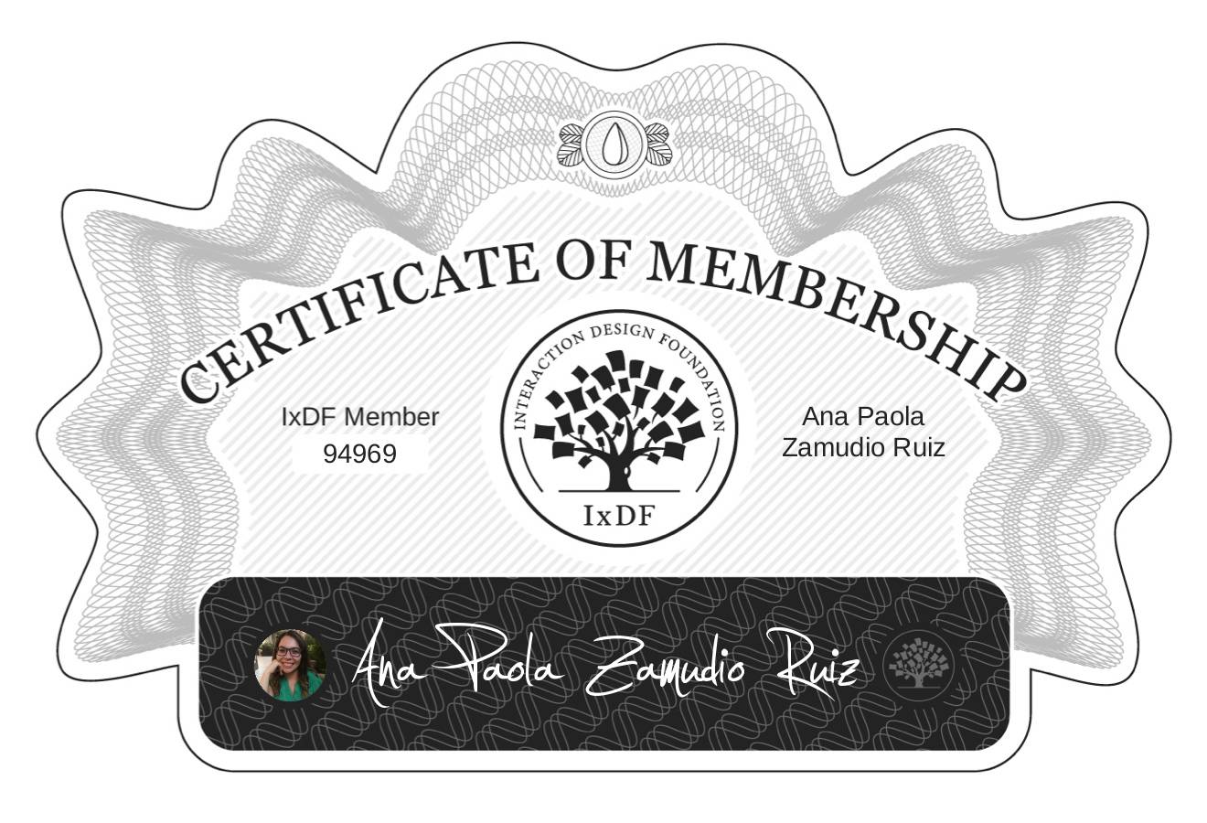 Certificate of Membership – Ana Paola Zamudio Ruiz