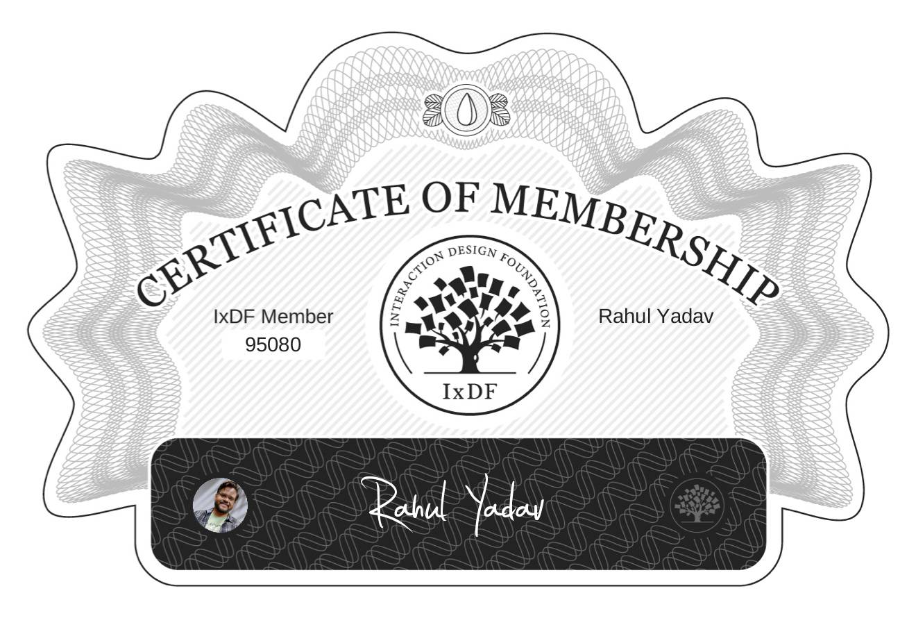 Certificate of Membership – Rahul Yadav