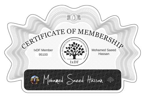 Certificate of Membership – Mohamed Saeed Hassan