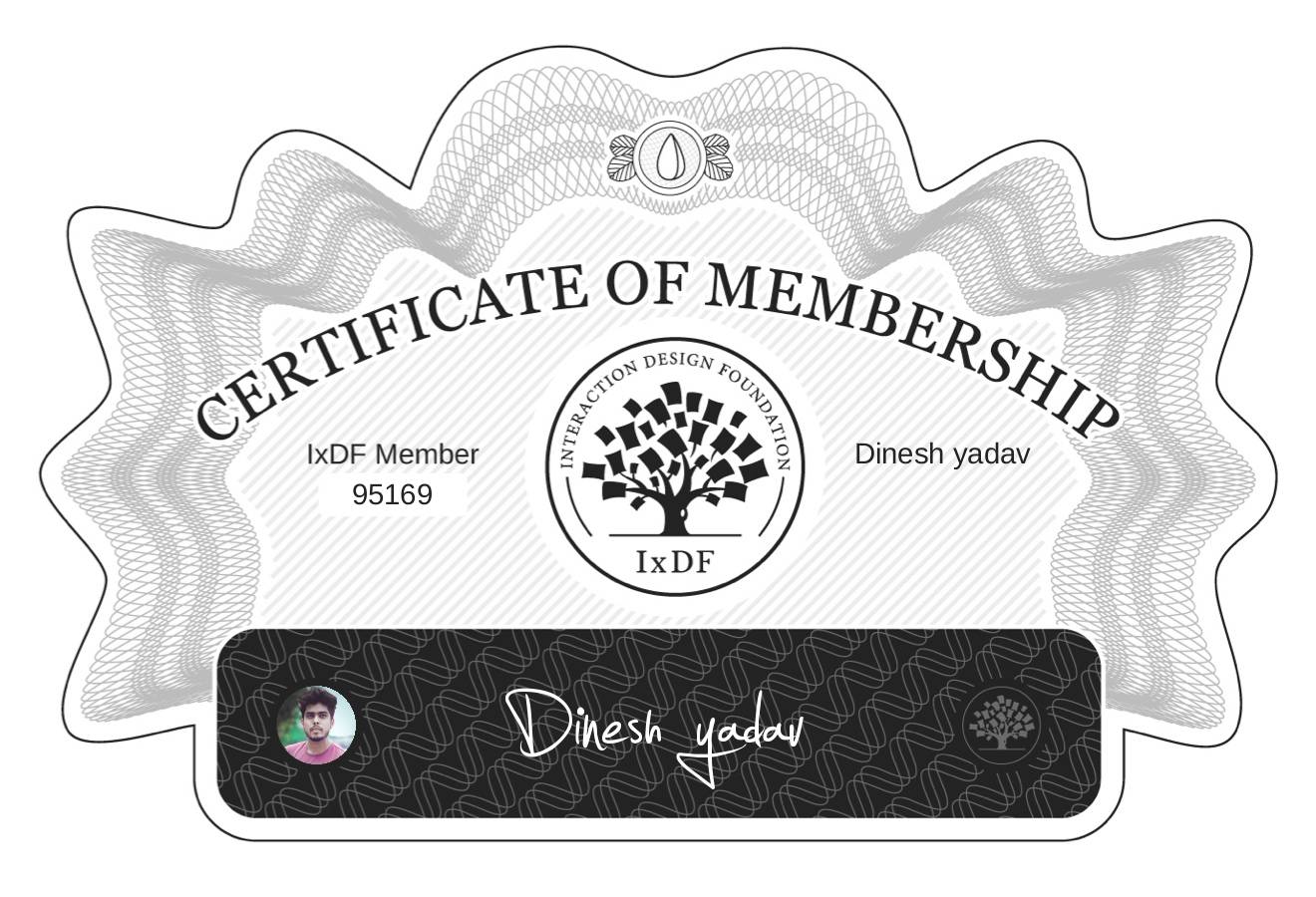 Certificate of Membership – Dinesh yadav