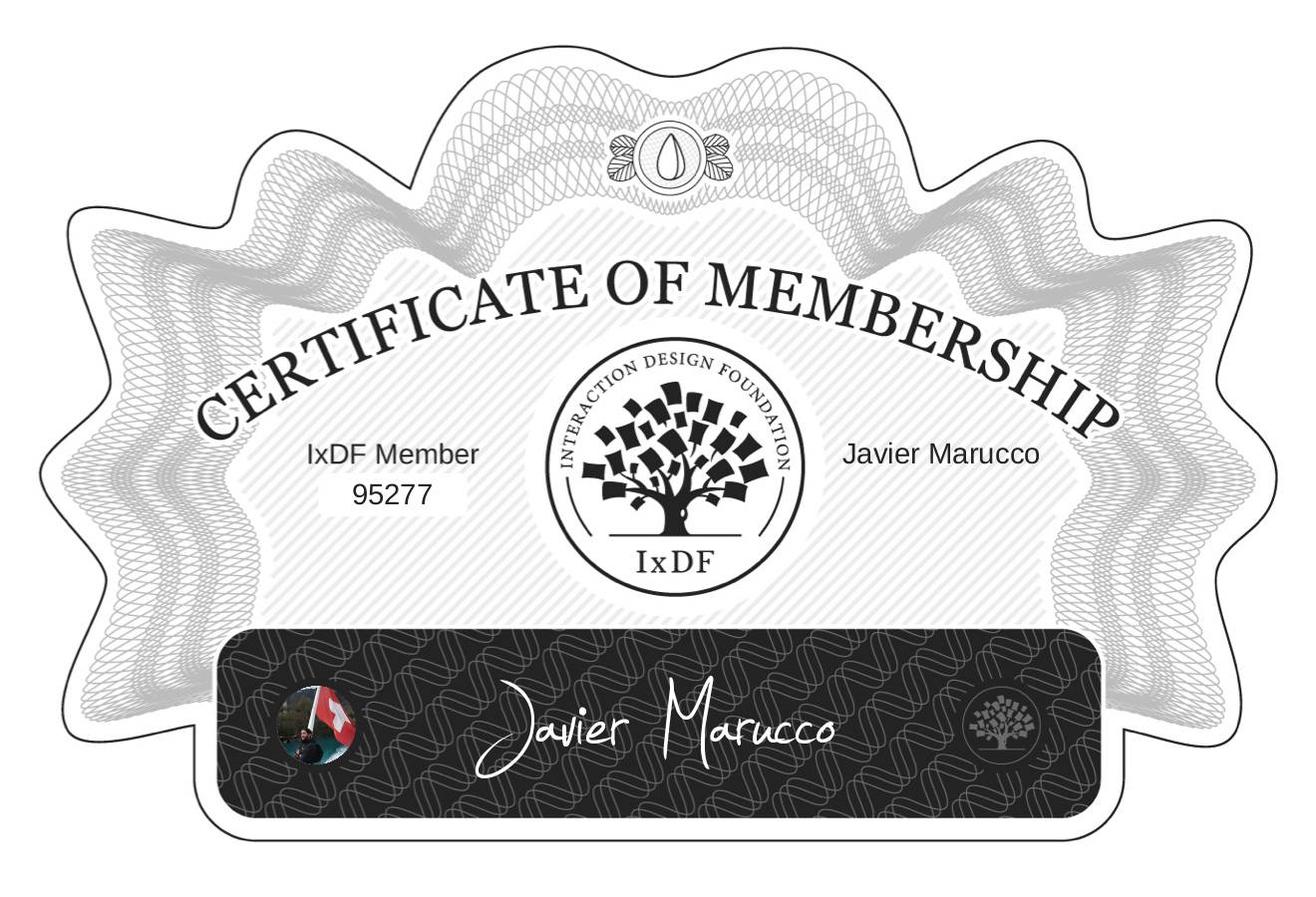Certificate of Membership – Javier Marucco