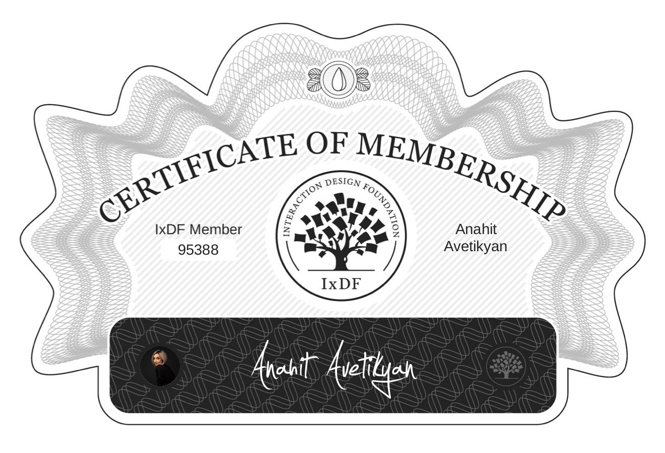Certificate of Membership – Anahit Avetikyan