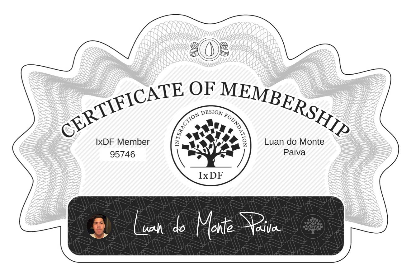 Certificate of Membership – Luan do Monte Paiva