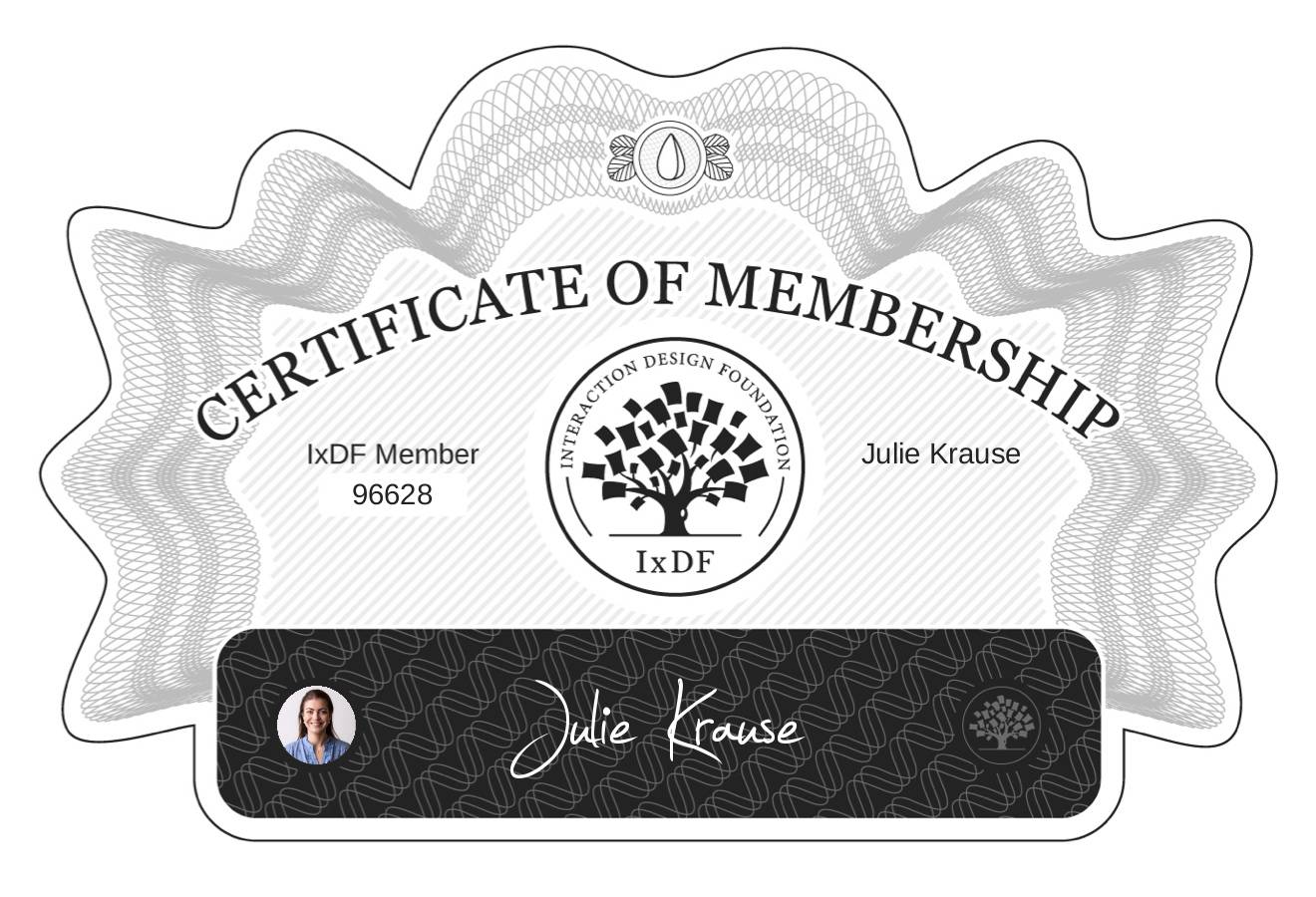 Certificate of Membership – Julie Krause