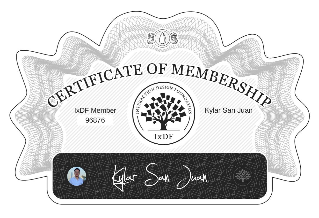 Certificate of Membership – Kylar San Juan