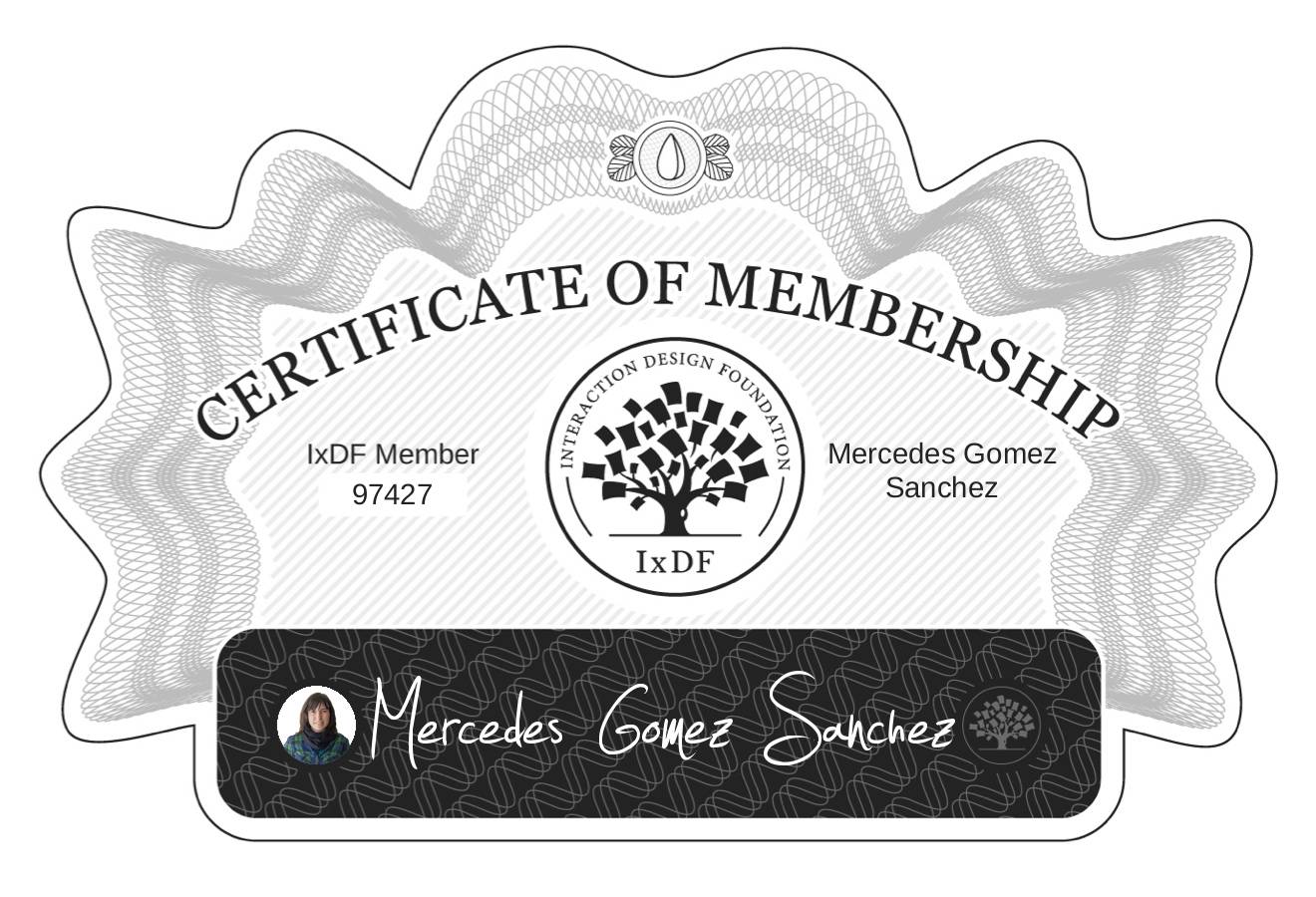 Certificate of Membership – Mercedes Gómez Sánchez
