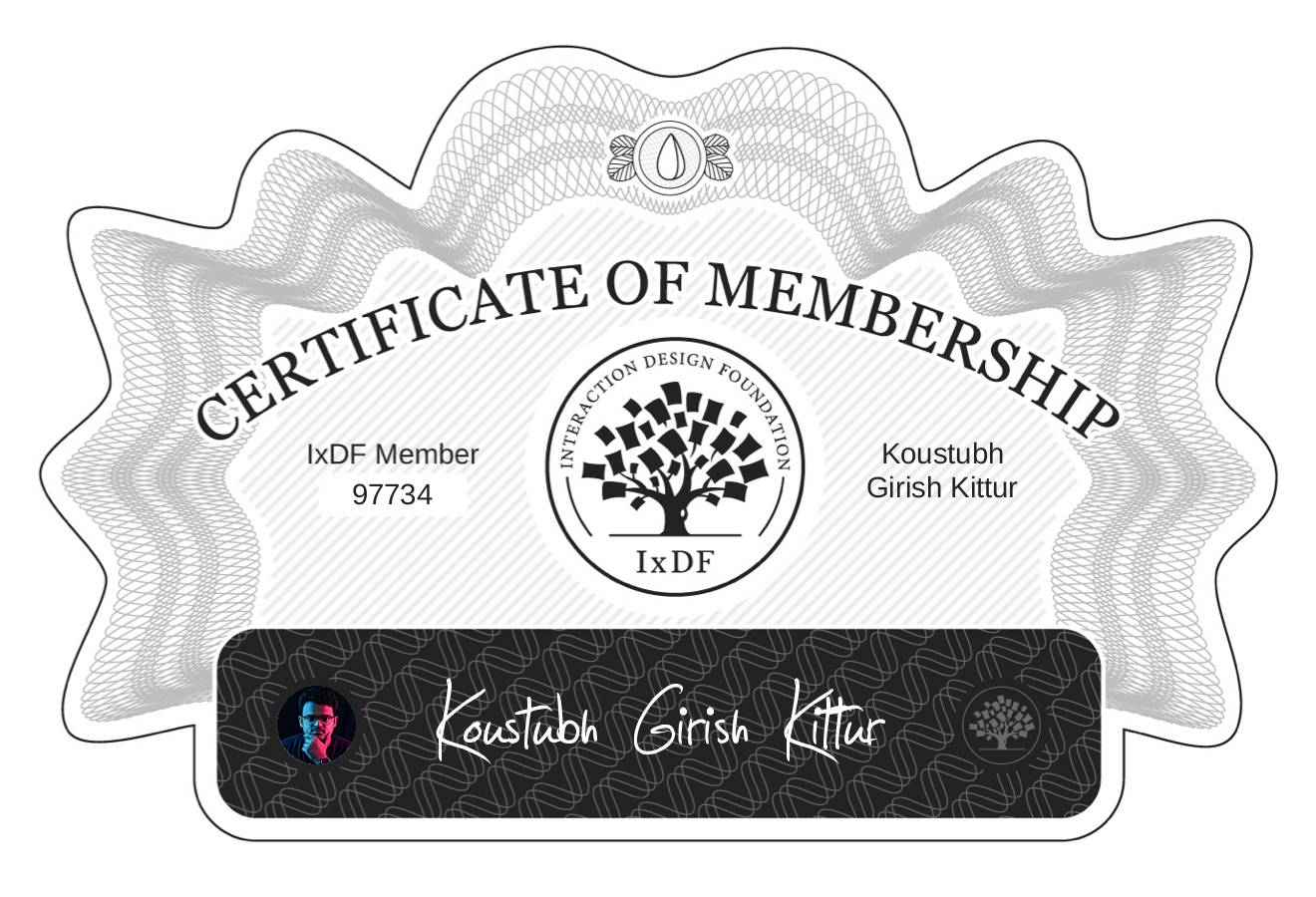 Certificate of Membership – Koustubh Girish Kittur